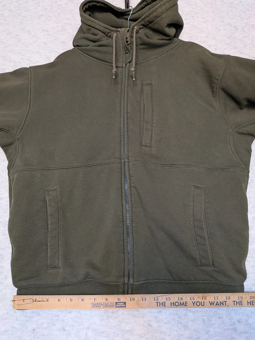 Filson C.C.F. Heavyweight Double-Layer Full-Zip Hooded Sweatshirt Sz M Olive